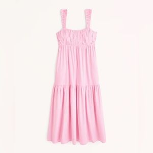 ABERCROMBIE - Bow Back Poplin Maxi Dress